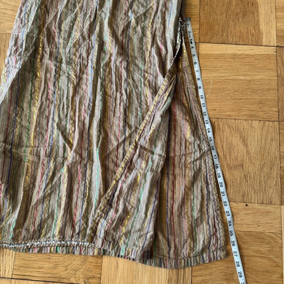 Manoush US 8 Sheer Maxi Kaftan Dress Embroidered Striped PomPoms Sequins - Picture 12 of 13